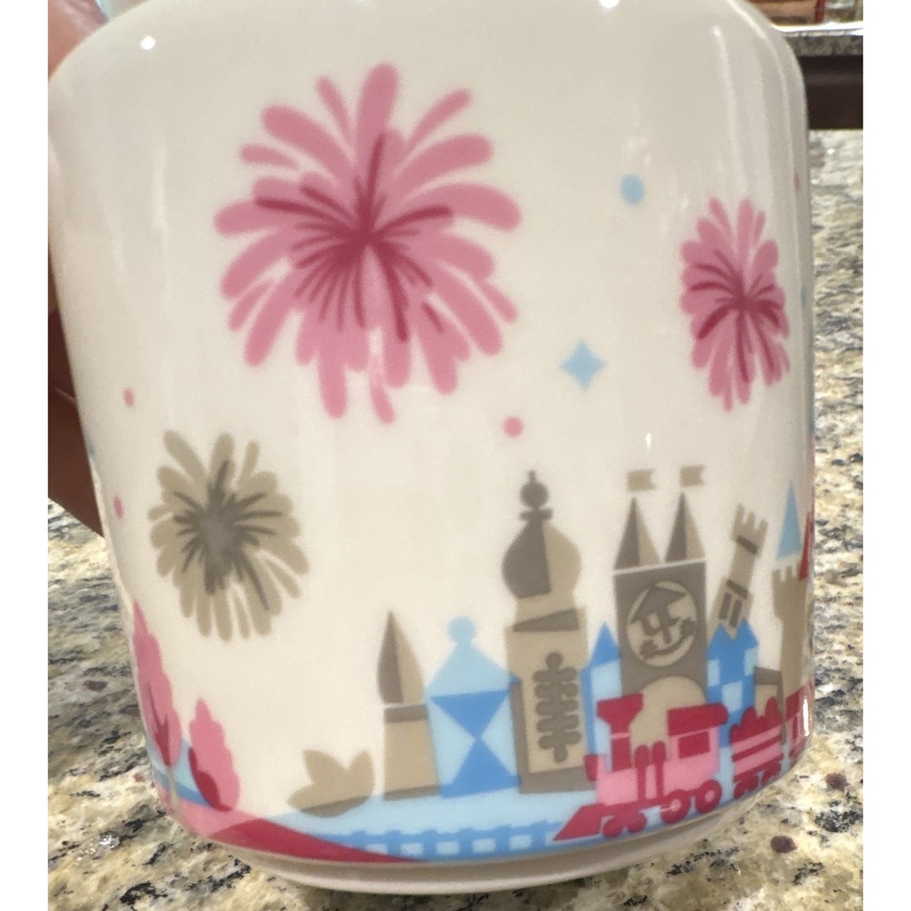 Starbucks You Are Here Collection Disneyland Disney Parks Mug White Blue Inside